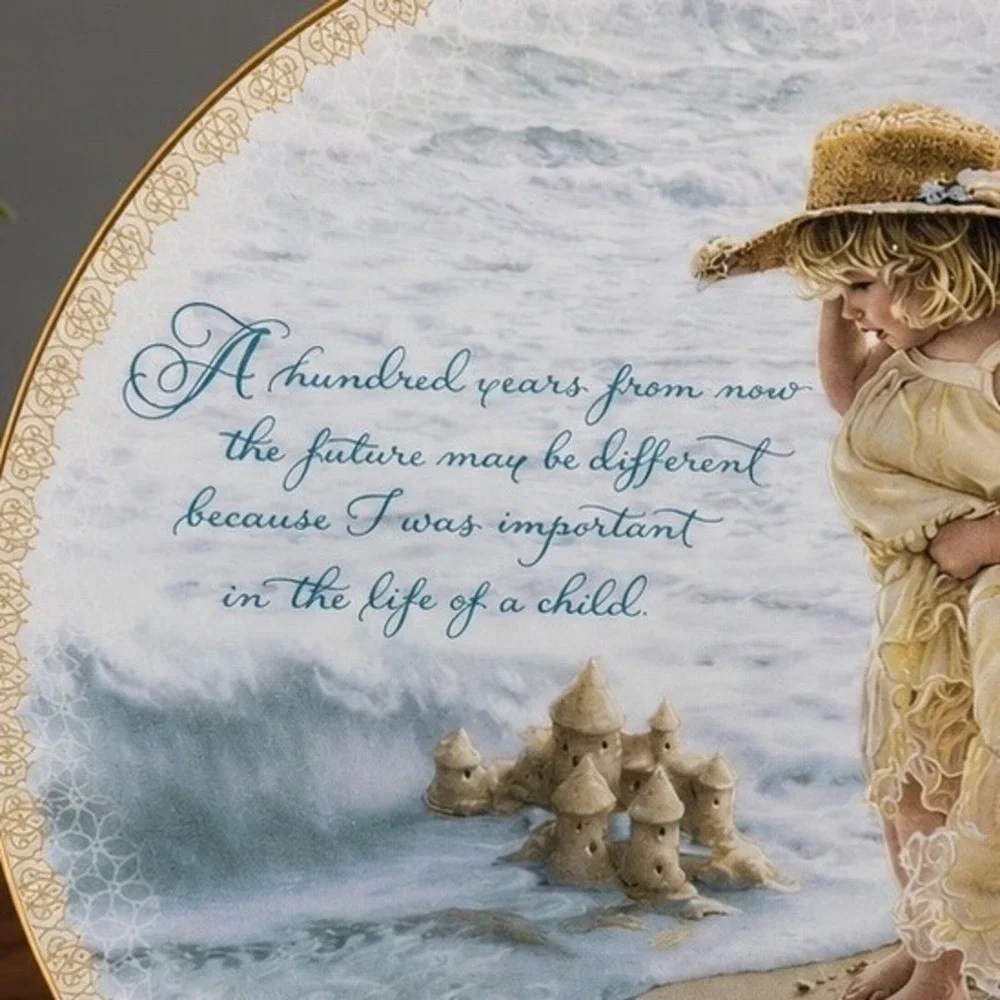 Sandra Kuck Tomorrows Promise Collector Plate Shores of Wonder Reco 2001 Vintage